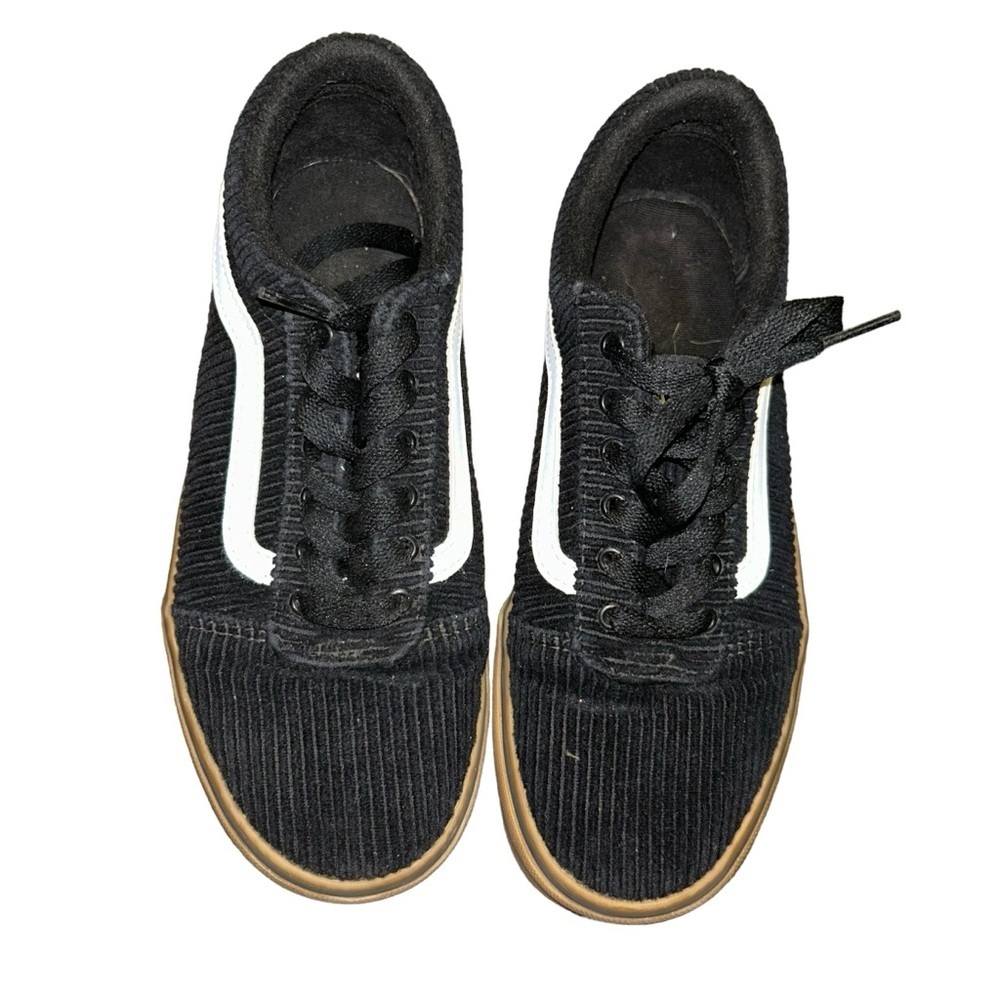 Vans YOUTH WARD (CORDUROY FLEECE) BLACK/WHITE 4.5Y kids sneakers